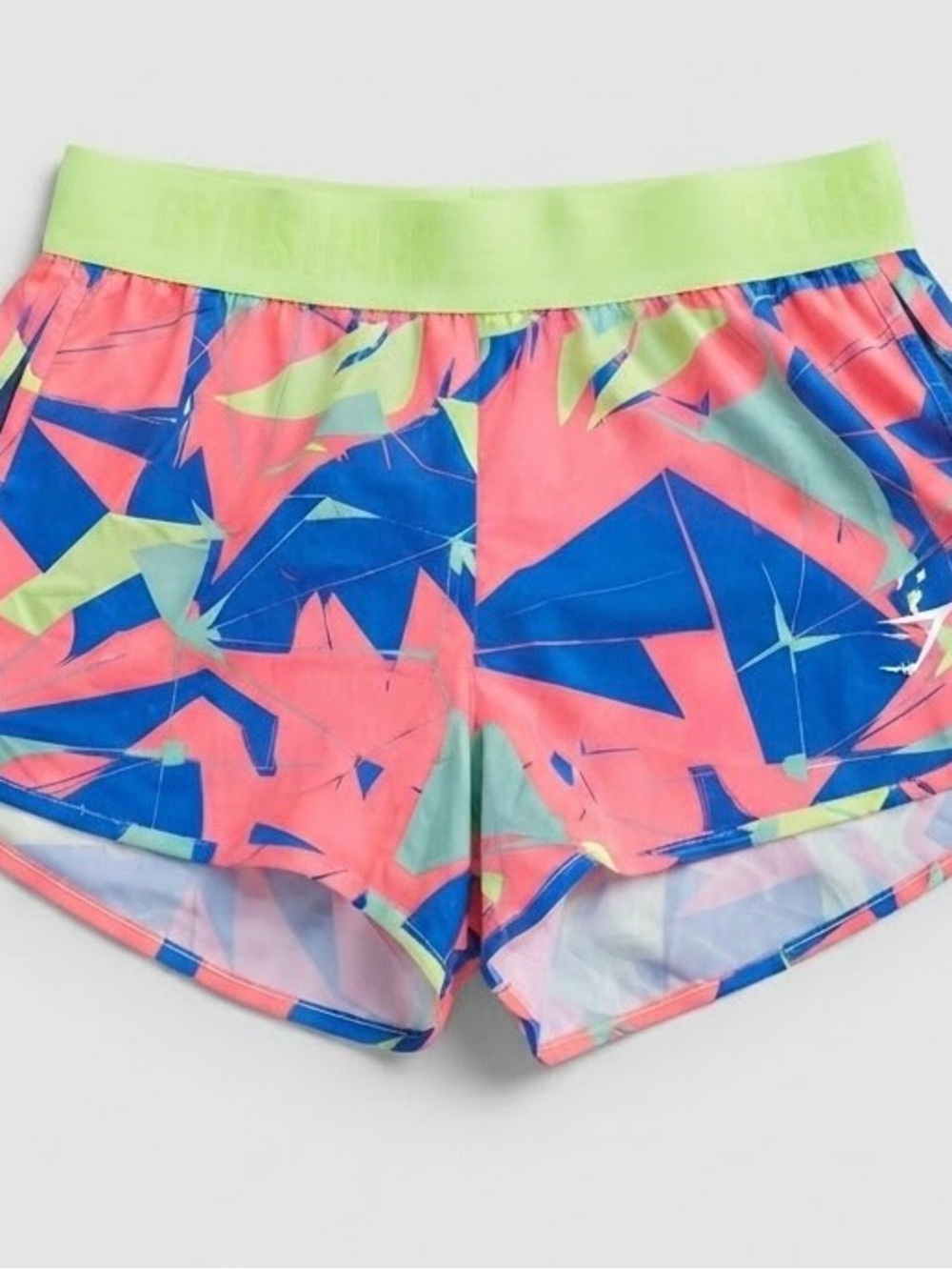 Gymshark Neon Geo Athletic Shorts - Pink, Blue & Lime